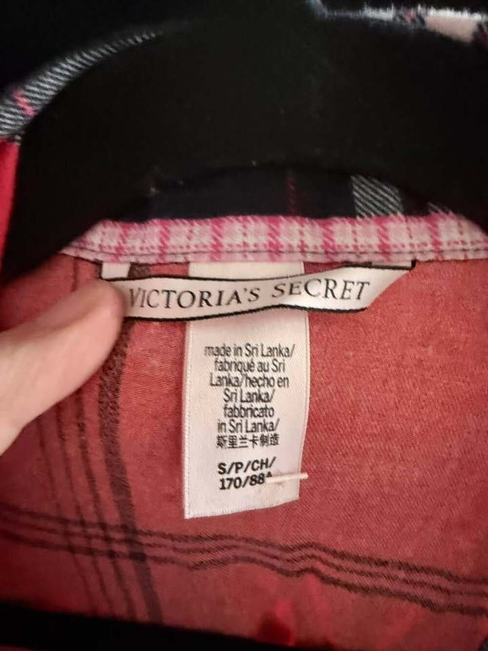 Victoria's Secret Patchwork Plaid Flannel Shirt Size Small